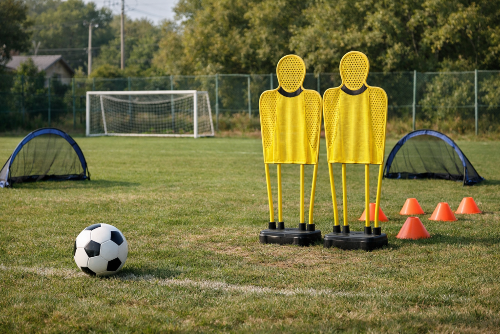 サッカーディフェンス練習の配置と動き