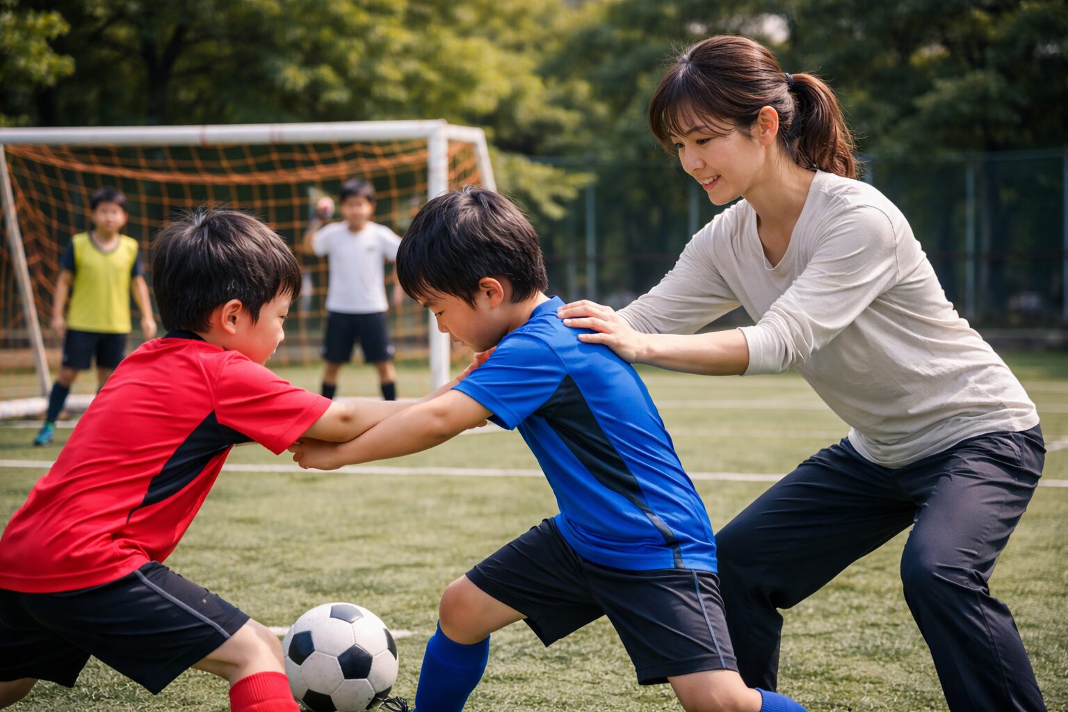 古武術を応用する日本人女性サッカー選手