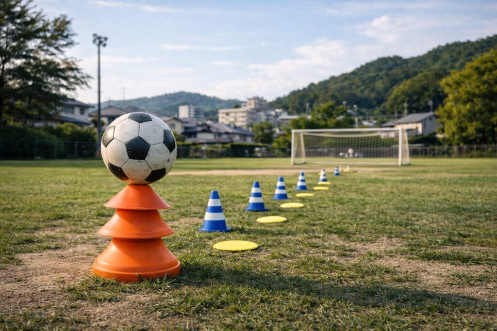 サッカー上達のための練習風景