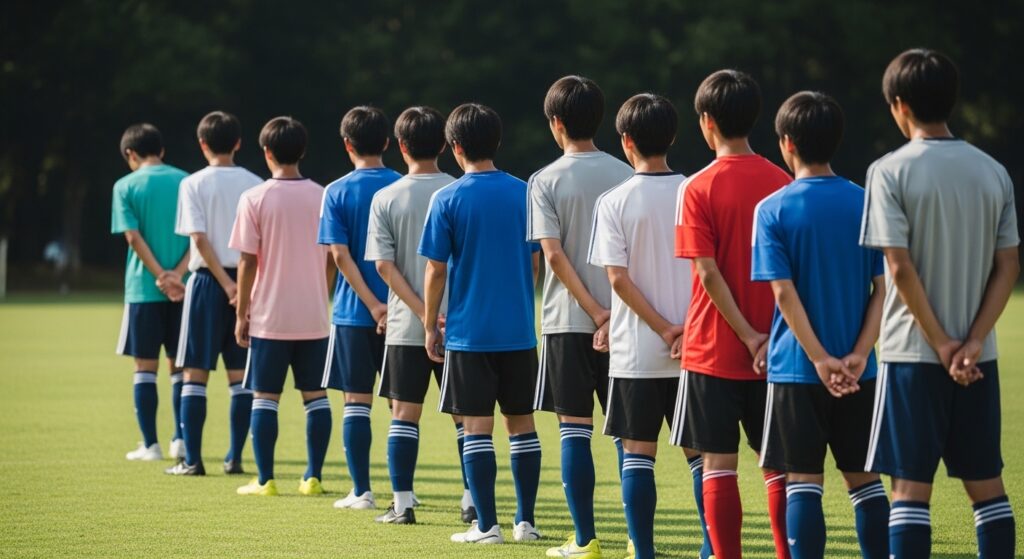 日本人男性がメッシのドリブルを観戦