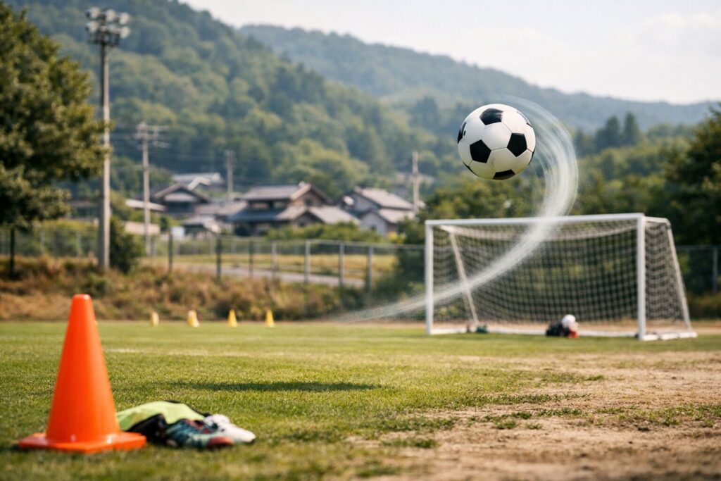 カーブサッカーの軌道例