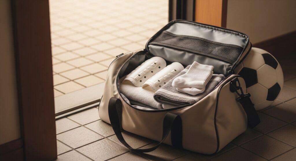 少年少女サッカーで50メートル走7秒台を目指して全力疾走する小学生選手のトレーニング風景