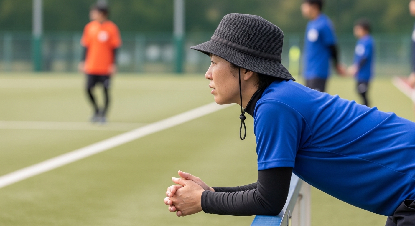 サッカーのギャップを意識しながら相手守備の間へ動き出す少年選手のプレー風景を表したイメージ