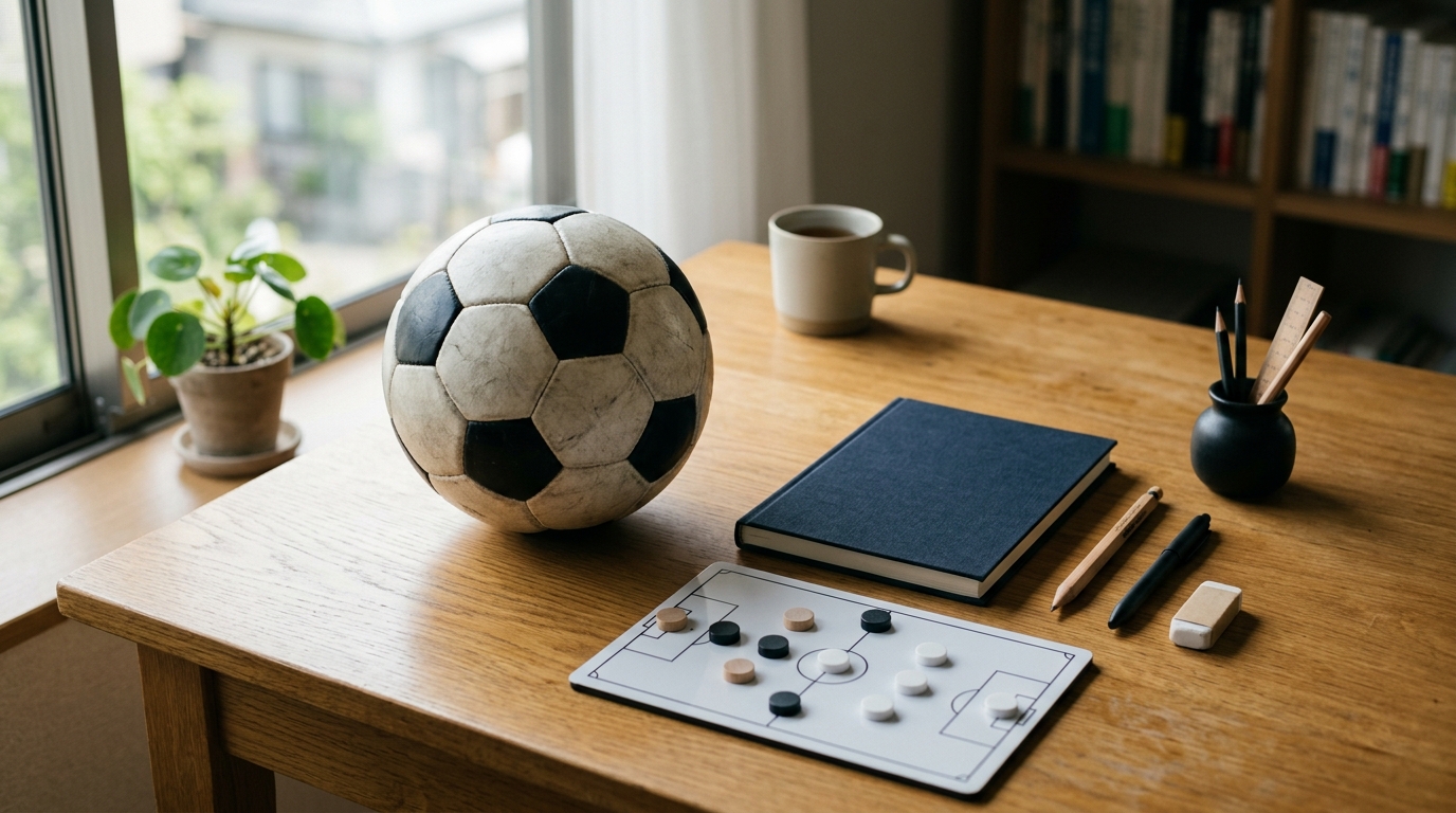 サッカー15番の意味やチーム内での役割を連想させる試合前のグラウンド風景のイメージ画像
