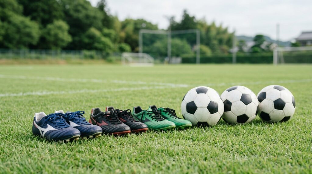 青森山田サッカー部への進学やセレクション挑戦をイメージしたサッカー用品の画像