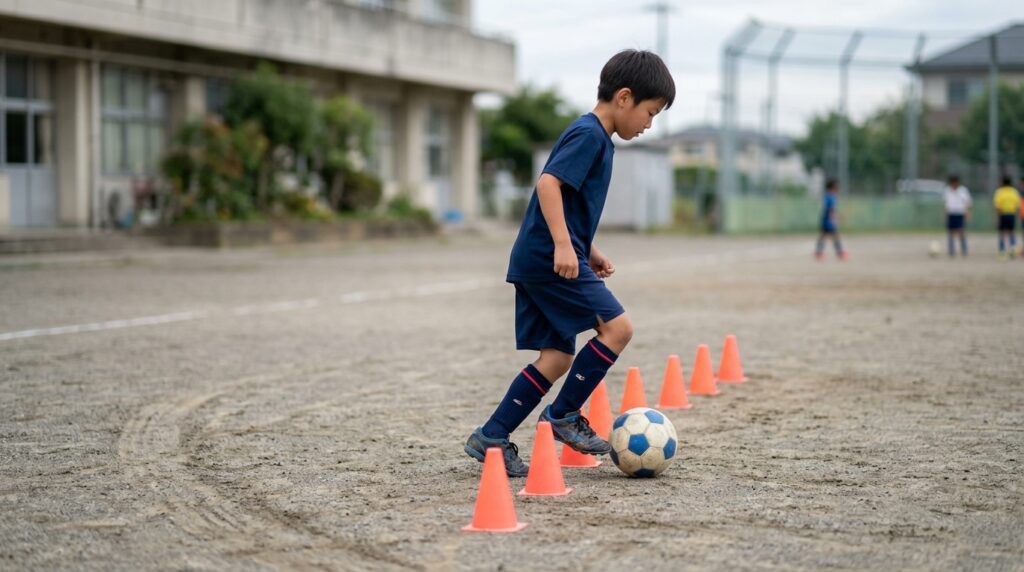 少年少女サッカーで使うクーラーボックス選びと保冷力の重要性を表すイメージ画像