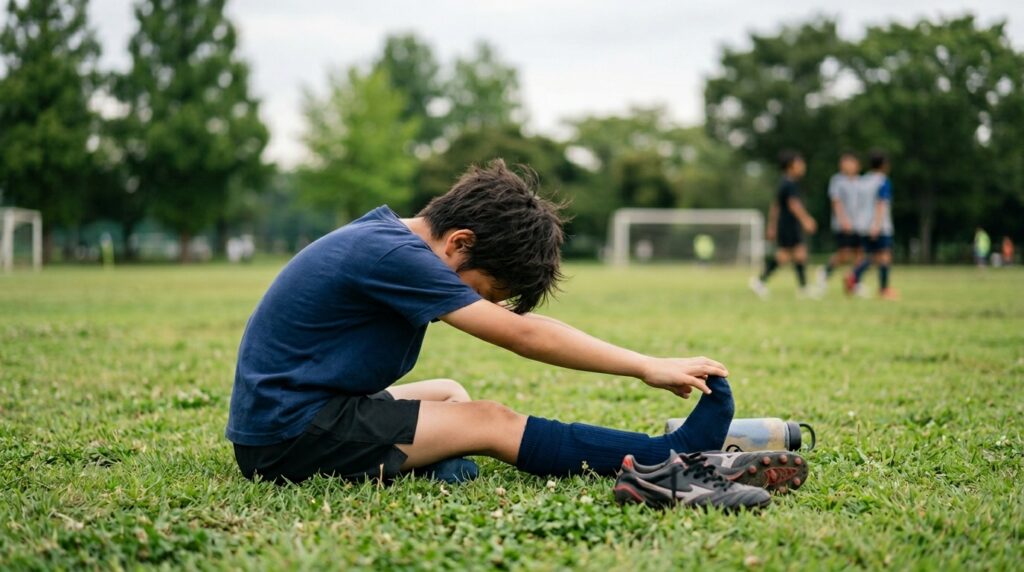少年少女サッカーで試合と練習の違いやメンタル面を表すイメージ画像