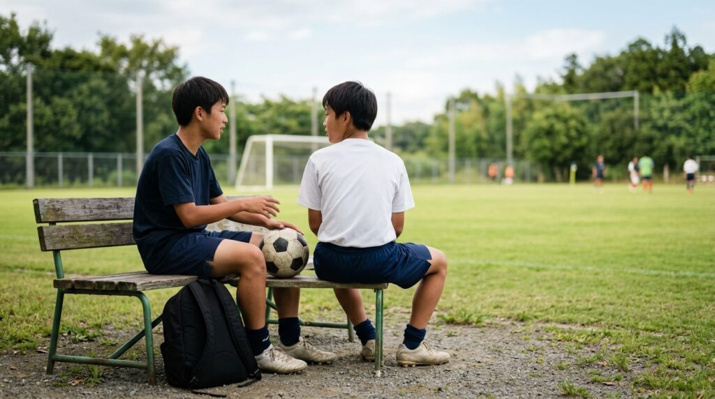 少年少女サッカーでジュニアユースセレクションや判断力を表すイメージ画像