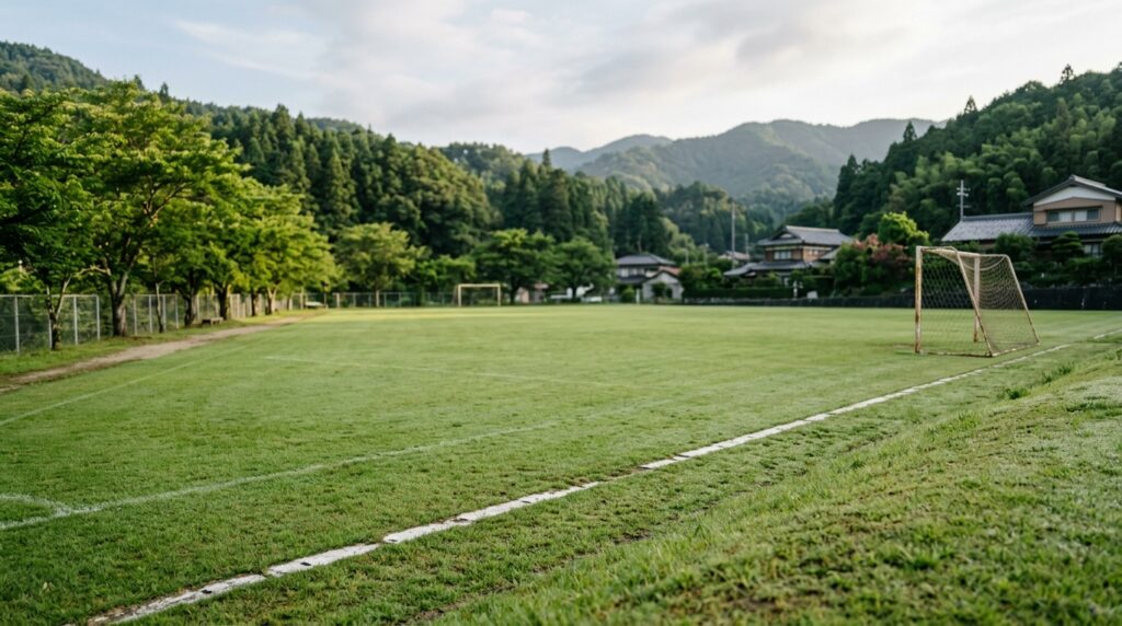 少年少女サッカーで手首テーピングやケア準備を表すイメージ画像
