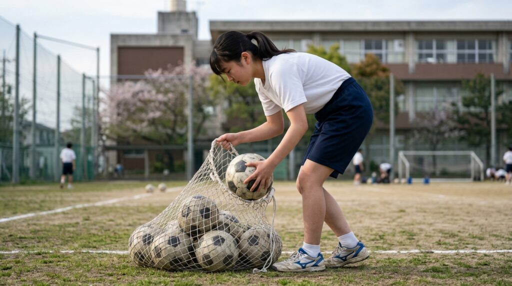 少年少女サッカーでボレーシュート練習やシュート技術向上を表すイメージ画像
