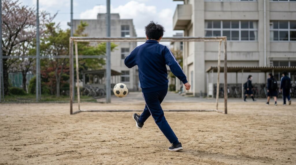 少年少女サッカーで自主練習や技術向上への積み重ねを表すイメージ画像