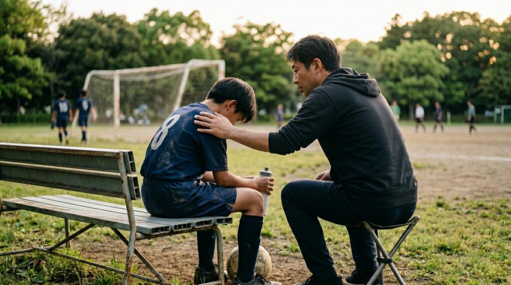 少年少女サッカーで試合や練習時の差し入れ準備を表すイメージ画像