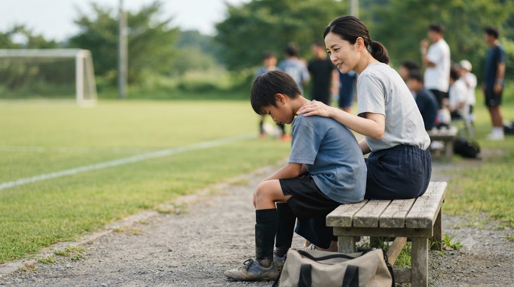 試合後の励ましを表すイメージ画像
