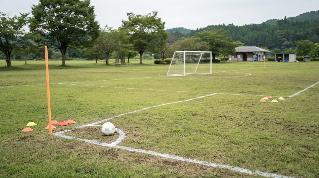 小学生が学ぶサッカー競技規則を表すイメージ画像