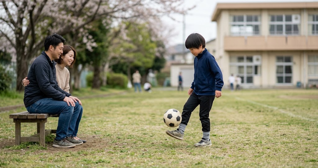 サッカーが下手な子への親の対応を表すイメージ画像