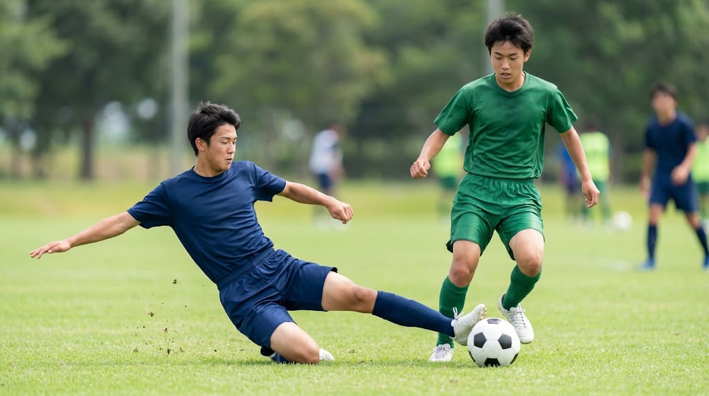 少年サッカーのスライディングは反則なのか基準やルールを理解するためのイメージ画像